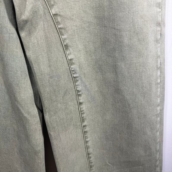 Not Your Daughters Jeans Women 12 Green Marisol Moss Lift & Tuck Tech Wide Leg - Picture 6 of 11